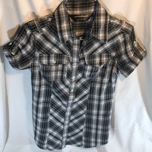 Norma kamali size M white/black  blouse